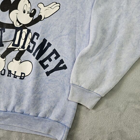 Vintage Walt Disney World Mickey Mouse Pullover Sweatshirt Y2K 90s OSFA Blue - Picture 9 of 16